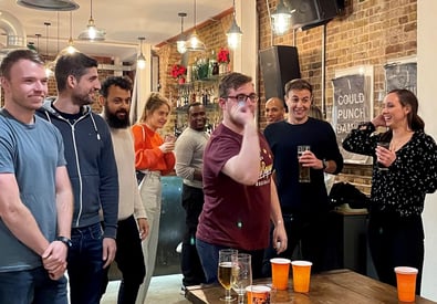 meet the team - beer pong